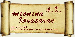 Antonina Košutarac vizit kartica